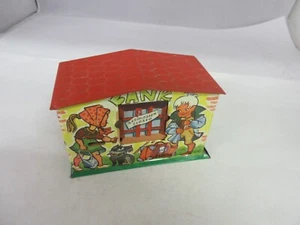 VINTAGE CHILDRENS TIN MECHANICAL BANK SAVINGS BANK 499-E - Picture 1 of 5