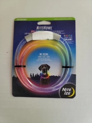 Nite Ize NiteHowl LED Dog Collar Rechargeable Safety Disc-O Select NHOR-07S-R3 - Imagem 1 de 4