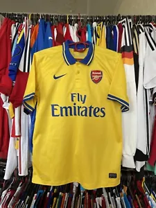 ARSENAL LONDON 2013 2014 AWAY SHIRT JERSEY NIKE 532866-750 sz M #14 WALCOTT - Picture 1 of 19