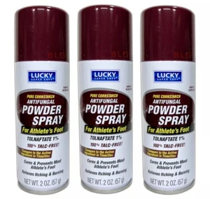 ATHLETE's FOOT Cure ANTIFUNGAL SPRAY Relieves Itching Burning Spray 2oz 3-Cans - Picture 1 of 3