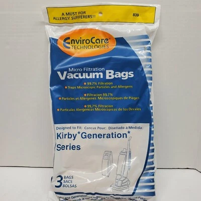 Envirocare Technologies Micro Filtration Vacuum Kirby Generation Series ~ 3 Bags - Image 1 of 2
