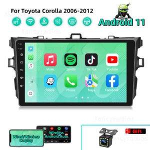 9" Android 12.0 For Toyota Corolla 2006-2012 Car Carplay Radio GPS WIFI Stereo - Picture 1 of 12