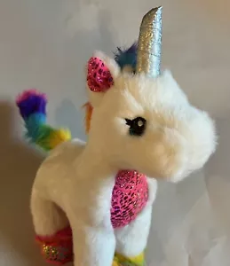 NEW Build A Bear Workshop Fluffy Rainbow Unicorn 8" Plush Toy *Retired - Picture 1 of 5