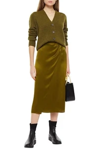 Vince Silk-satin Wrap Midi Skirt - Picture 1 of 12
