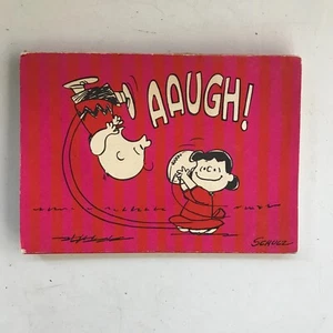 Vintage Charlie Brown Lucy Peanuts Postcard Booklet Hallmark Line-Dropper Unused - Picture 1 of 5