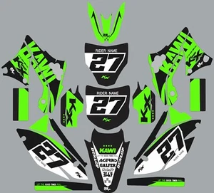 Graphic Kit for 2009-2012 Kawasaki KXF250 KX250f KX 250f Decals Green Black - Picture 1 of 1