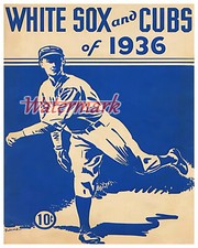 1936 Chicago Cubs White Sox  Art Print Color REPRINT 8 X 10 Photo Picture