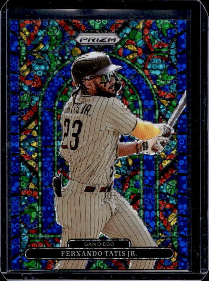 2022 Prizm Fernando Tatis Jr. Stained Glass Blue Donut Circles #04/199 Padres