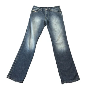 Jeans Diesel donna W30 L32 bootcut blu medio lavato sfumato vintage Y2K Proody - Foto 1 di 13