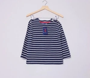 Camisa de algodón a rayas Little Linens Great Bretons azul blanco marinero edades 6-7 - Imagen 1 de 7