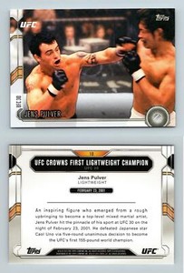 Jens Pulver #10 UFC Chronicles 2015 Topps Trading Card