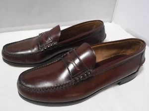 Florsheim Berkley Moc Toe Penny Loafer 520636 Burgundy Leather Men's Size 11D - Picture 1 of 14