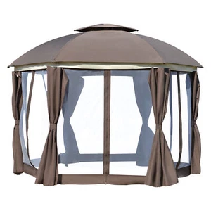 12X12 ft Outdoor Backyard Patio Canopy Gazebo Tent with Sidewalls Clearance - Picture 1 of 9