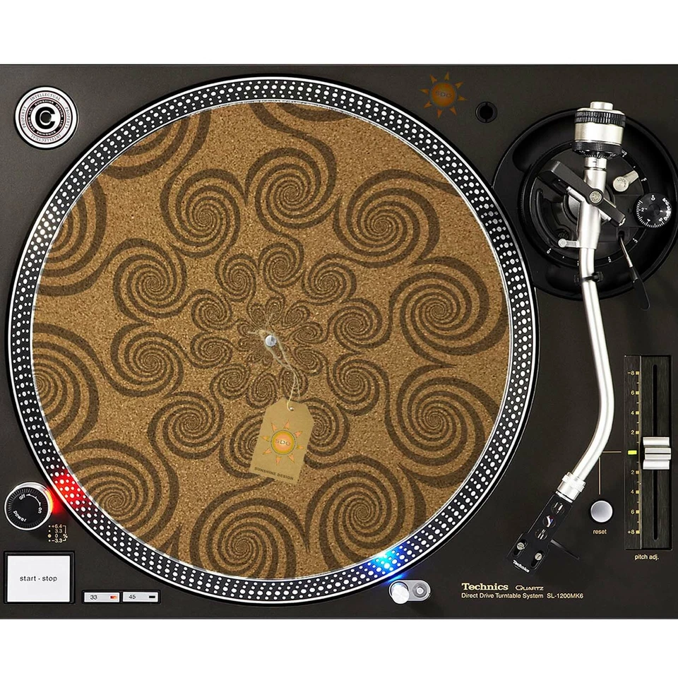 Tocadiscos Swirls CORK Slipmat 12" para DJ Vinilo LP Audiophile Foto 1 de 1