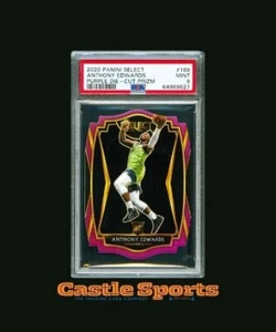 2020 Select #169 Anthony Edwards PURPLE PRIZM /99 SP DIE-CUT PREMIER RC PSA 9 - Picture 1 of 3