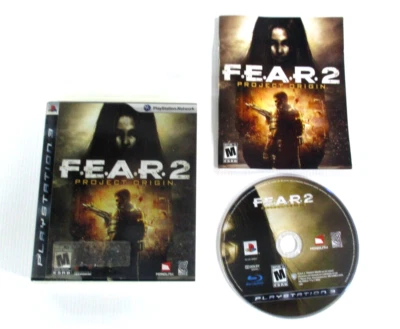F.E.A.R. 2 Project Origin PS3 Game Manual MA15+ PAL R1`2009 WB Games Tested - Image 1 of 4