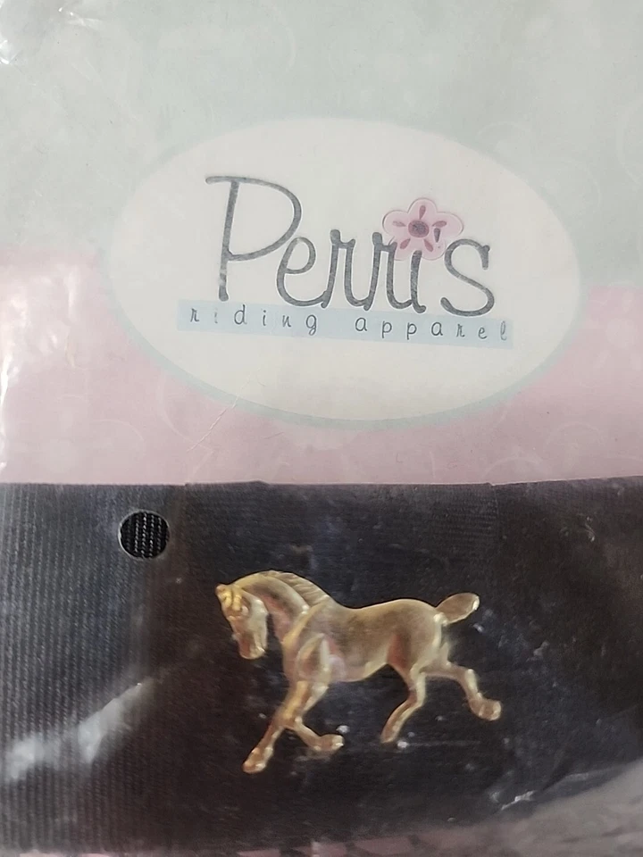 NEW Equestrian SHOW Bow HORSE EMBLEM in GOLD striking Against Black Net. - Image 1 of 4