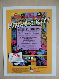 Special Forces Arcade Machine Flyer Original Magazine Pull Out Ad - Picture 1 of 1