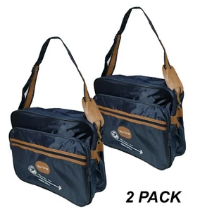 2 x Lightweight Overnight Travel Bags with Shoulder Strap & Three Compartments - Picture 1 of 10