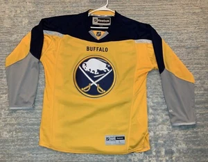 Camiseta deportiva Reebok Edge auténtica Buffalo Sabres NHL amarilla talla alternativa grande - Imagen 1 de 9