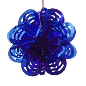 Blue Party Decor | Dark Blue Foil Flower Decoration - 12in. - 1 Pc (fdp11205) - Picture 1 of 1