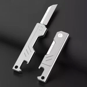 Mini Titanium Alloy M390 Blade Keychain Folding Knife Opener Pocket Outdoor EDC - Picture 1 of 12