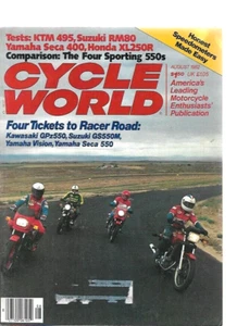 Cycle World Magazine August 1982- KTM 495, Suzuki GS550M, Yamaha Seca 550 - Imagen 1 de 3