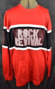 Rock Revival Mens Delore T Shirt Red Black Graphic Printed Crewneck Sizes Small - Picture 1 of 4