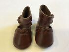 2 5/8” Double Strap Light Brown Leather Shoes for Antique, Repro or Modern Doll