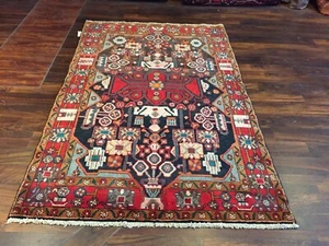 Sale S.Antique  Hand Knotted Vintage Geometric Area Village Rug 4’6”x7',#26126 - Picture 1 of 12