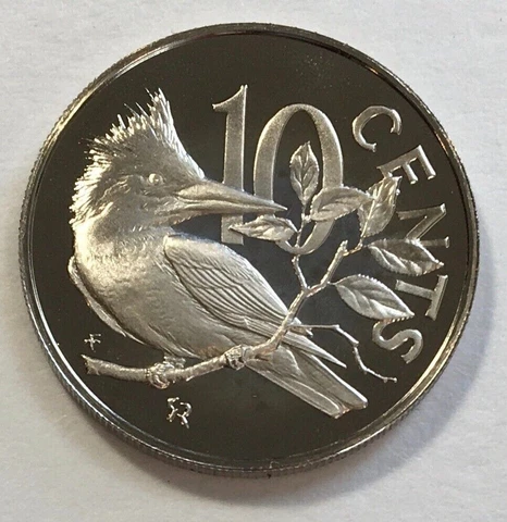 British Virgin Islands 10 Cents 1974FM (P) Copper-Nickel Proof Cover