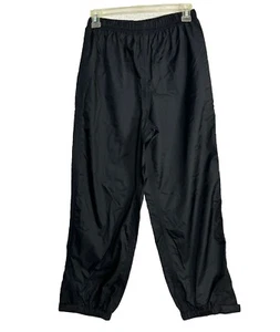 LL Bean Rain Pants Youth Size 14 Blue Black Nylon 26 x27 VTG Taped Seams 233181 - Picture 1 of 17