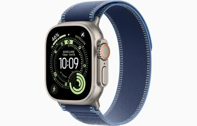 Apple Watch Ultra 3 5G 49mm Cassa Naturale Cinturino Trail Loop Blu/Blu Acceso - Immagine 1 di 4