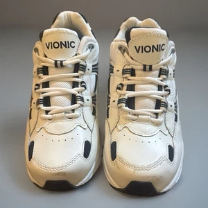 Vionic Sneakers Uomo Walker Orthaheel Technology, Bianco/Navy, Taglia 9 - Foto 1 di 7