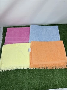 4pc VTG Cannon Small Hand Towel W/Fringe Made In USA - Picture 1 of 13