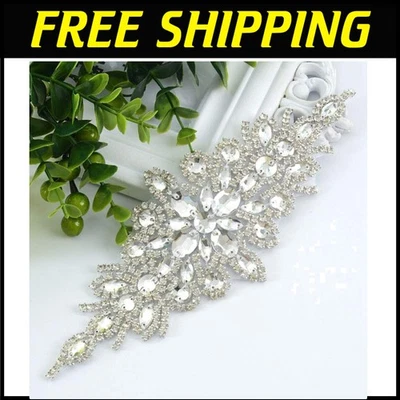 Элегантная аппликация со стразами для свадебных поясов и свадебных аксессуаров упаковка 10 шт. - Изображение 1 из 4