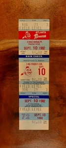 Dale Murphy 35th HR of 1982 Wins MVP! 1st Career 35-HR Season Braves Ticket MINT - Picture 1 of 9