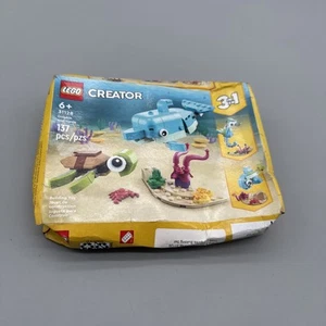 LEGO CREATOR: Delphin und Schildkröte (31128) STARKER KARTONSCHADEN Beschreibung lesen - Bild 1 von 5