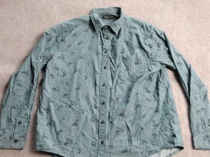 United By Blue Men’s XL Long Sleeve Print Fishing Shirt Hemp Cotton Blend Green - Picture 1 of 12