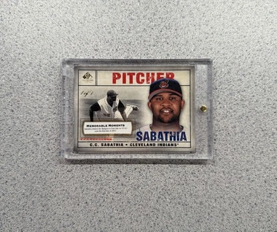 2008 SP Legendary Cuts #37 CC C.C. Sabathia Memorable Moments 1/1 RARE HOF - Image 1 of 2