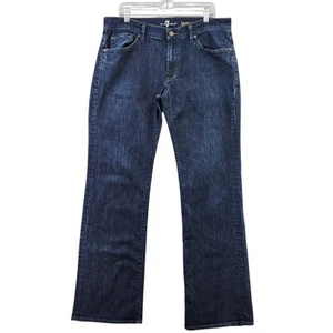 Pantalones de mezclilla 7 For All Mankind Bootcut para hombre 100 % algodón etiqueta talla 36x34 real 38x34 - Imagen 1 de 9