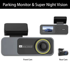 Dual-lens 4K Dash Cam GPS24H Parking Monitor Night Vision G-Sensor WIFI 128G - Picture 1 of 13