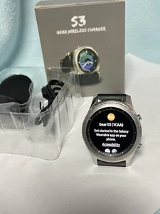 Samsung Galaxy Gear S3 Classic 46 mm sm-r770 Stainless Steel Silver Black... - Zdjęcie 1 z 4