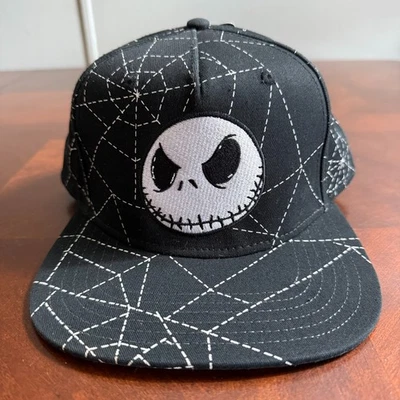 Disney Nightmare Before Christmas Jack Skellington Hat Spider Web Snapback Cap - Image 1 of 4
