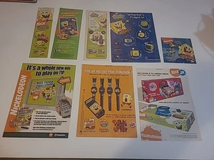 Lot Of  9 Spongebob Squarepants Nickelodeon Print Ads 2000s Promo Wall Art  - Picture 1 of 11