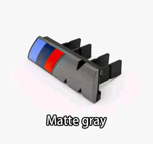 LARGE BMW M Sport Performance Grill Badge MATTE MATT GREY 2.9cm H x 8.9cm - Picture 1 of 2