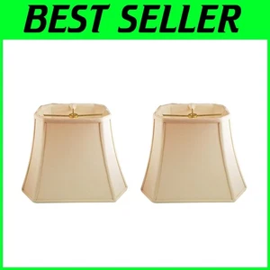 Faux Silk Rectangular Lamp Shades, 2-Pack - Picture 1 of 10