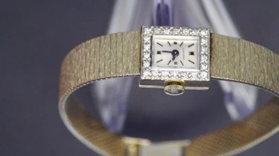 Reloj Longines Pulsera Oro Sólido 14k Damas con Bisel de Diamantes ¡23,3 gramos! Foto 1 de 4
