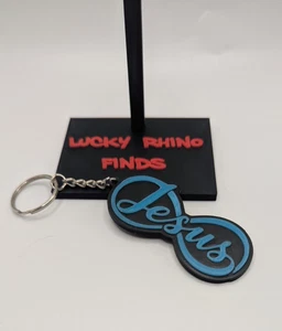 JESUS INFINITY Christian Keychain Keyring Church Love Faith God Religion Key  - Imagen 1 de 6