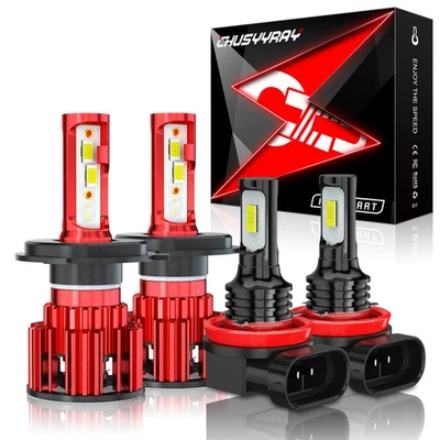 for Suzuki Aerio 2002-2007 Combo 4x LED Headlight Hi/Lo + Fog Light Bulbs - Image 1 of 4